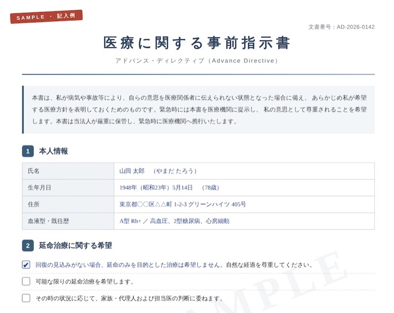 医療指示書の作成